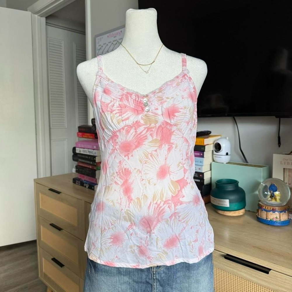 white floral cami top